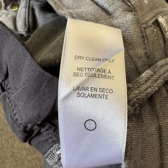 Frame Le High Straight Field Foil Tux Gray Womens Ankle Jeans Sz 27 Cotton Blend - Picture 7 of 14